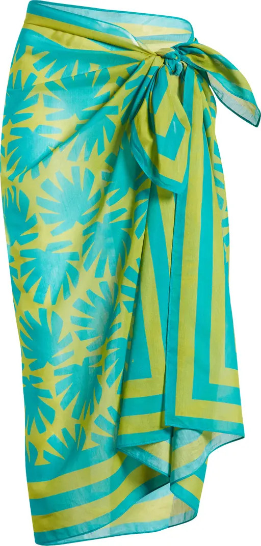 Solid & Striped The Elena Abstract Print Cotton & Silk Cover-Up Pareo | Nordstrom | Nordstrom