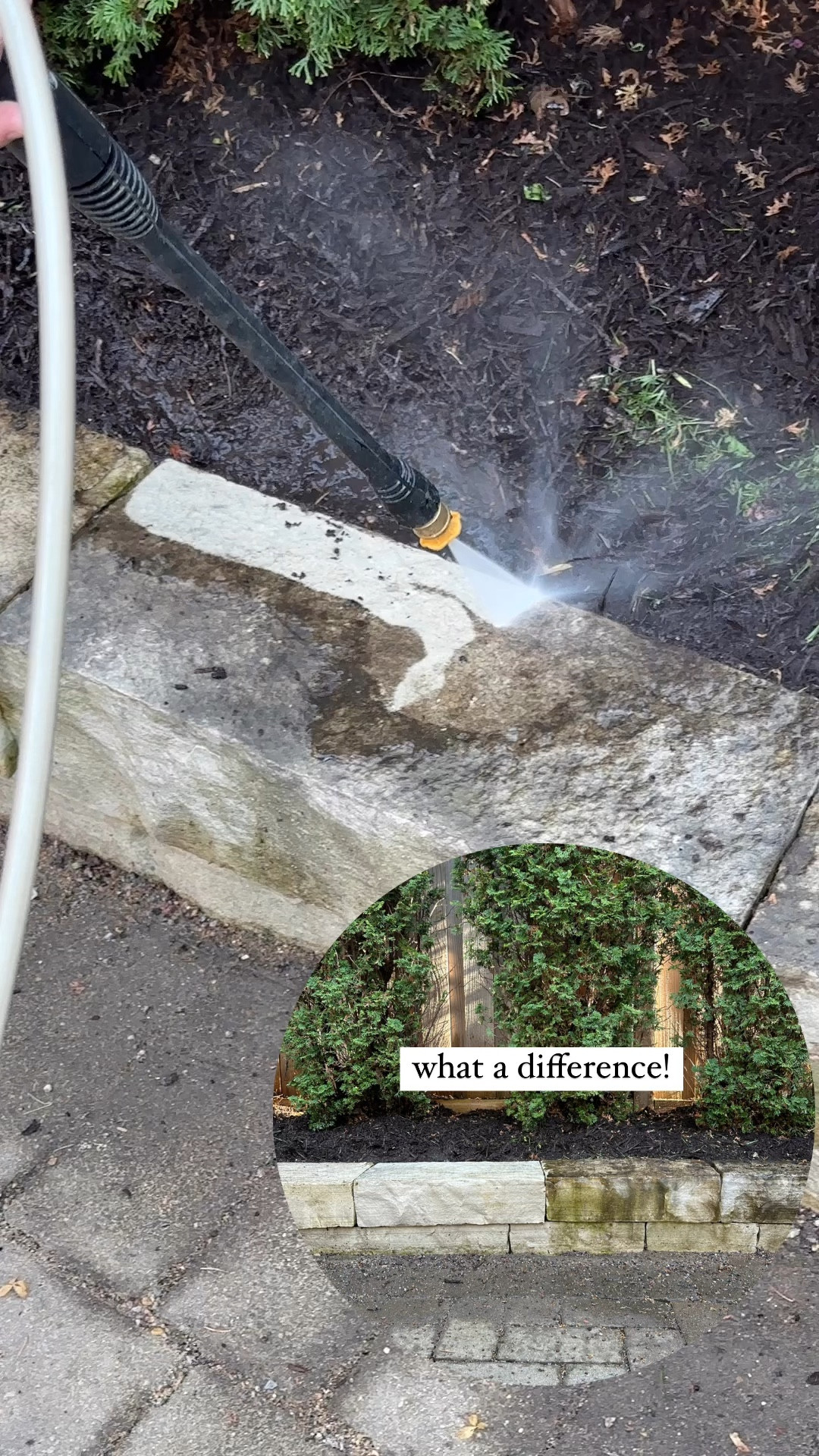 Cleaning the patio stone and so satisfying pressure washing away the dirt and grime! Linking ours in the newer version with 1800 PSI (we have the older model at 1600 PSI that is no longer sold). It works amazingly well and a great value too! I researched price and this is the best price! #outdoor 

#LTKHome