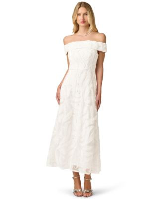 Women's Off-the-Shoulder Midi Dress | Macy's