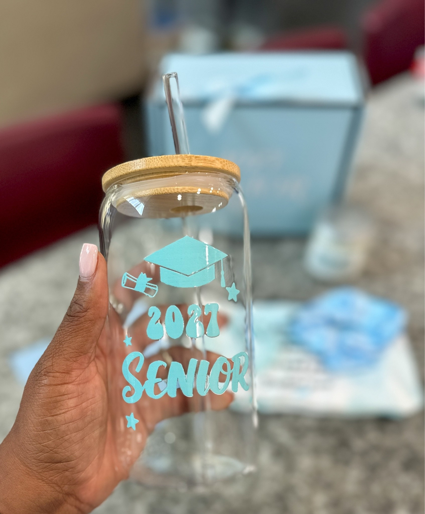 Our daughter is a Senior. On the 27th of every month she gets a gift and word of encouragement. This  9 Pcs 2027 Senior Night Gifts Set Senior Gift Box was cute.