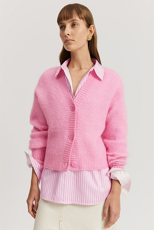 Brushed Crop Cardigan | Country Road