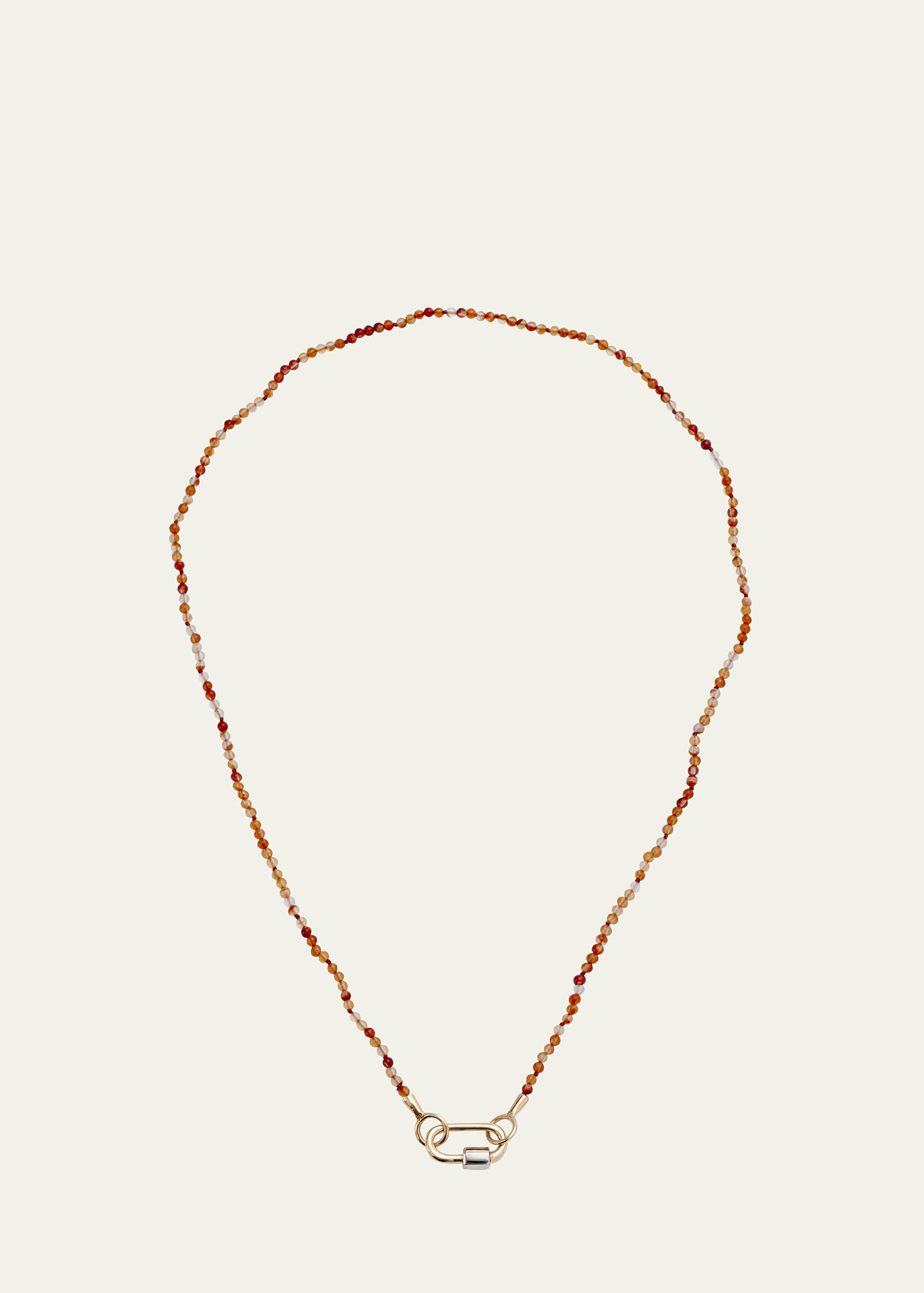 Marla Aaron Lock and Orange Agate Itty Bitty Strand Necklace | Bergdorf Goodman