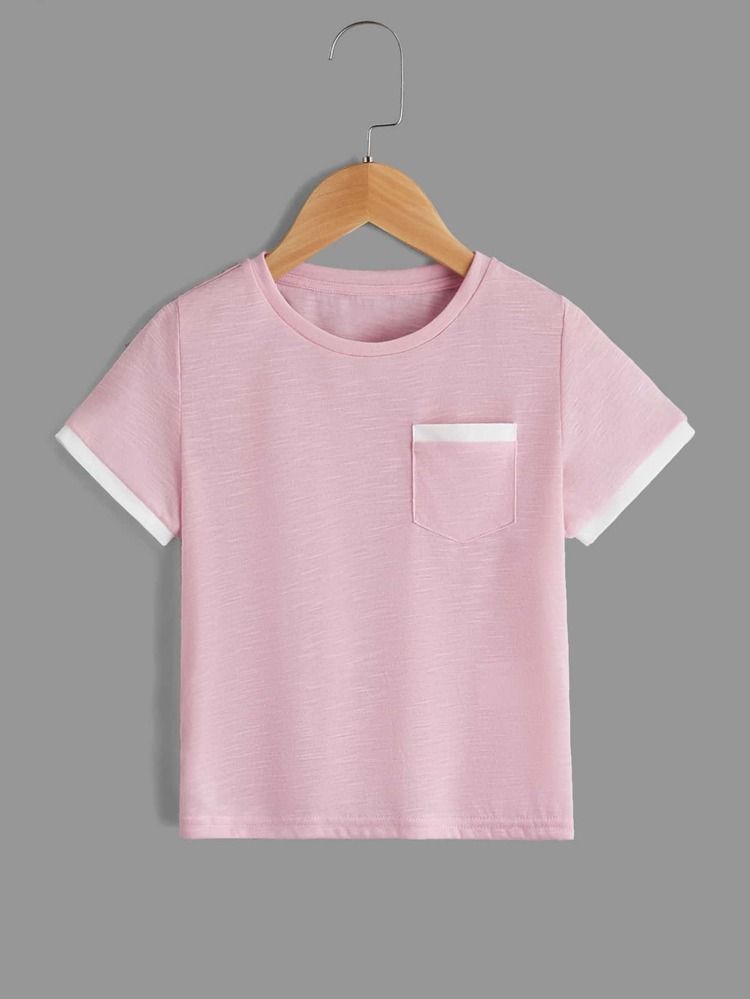 SHEIN Toddler Boys Pocket Patched Tee | SHEIN