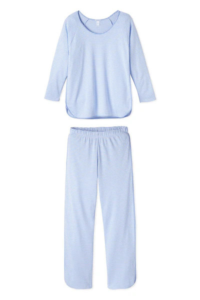 Pima Long-Long Set in Hydrangea | LAKE Pajamas