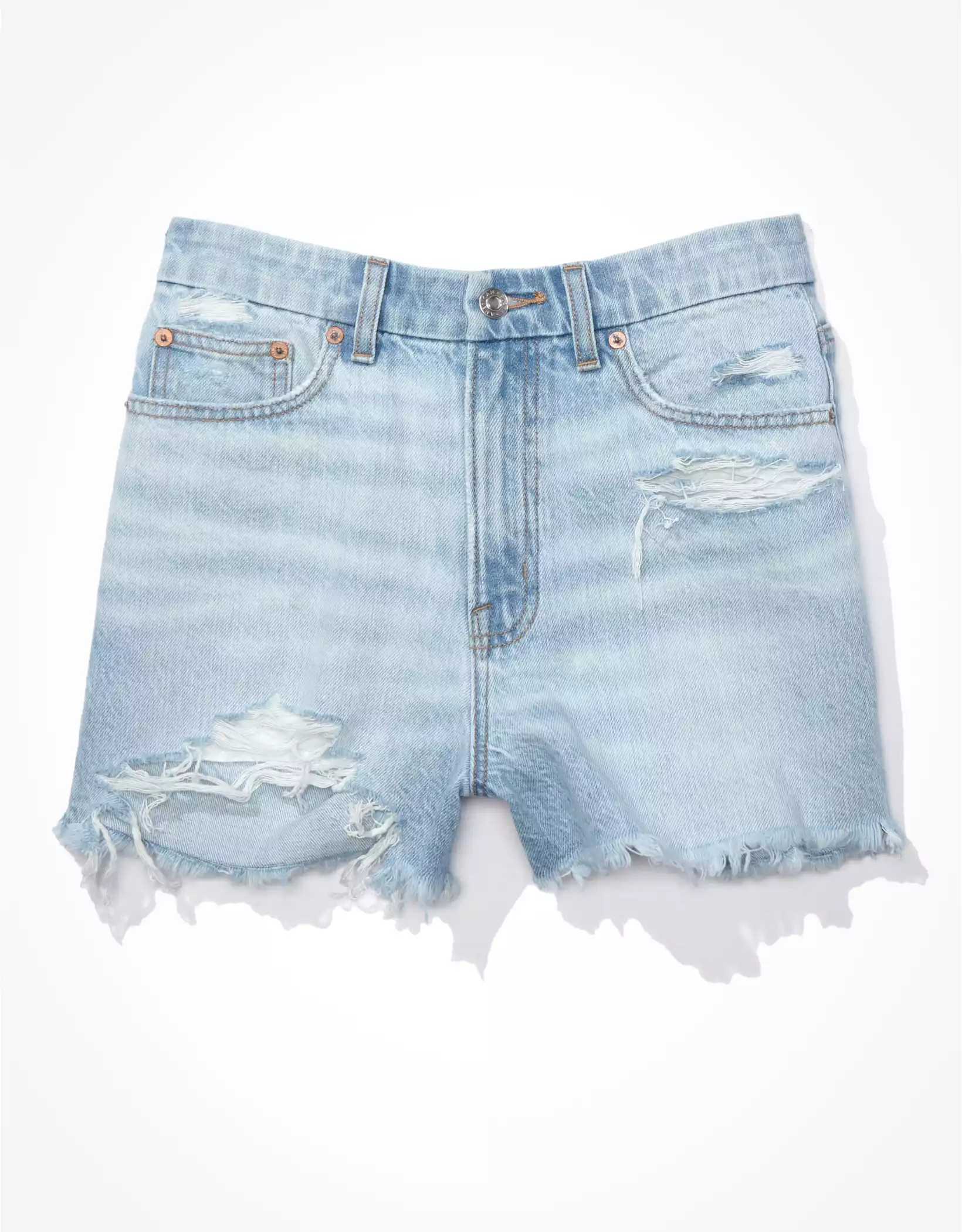 AE Strigid Denim Curvy Highest Waist '90s Boyfriend Short | American Eagle Outfitters (US & CA)