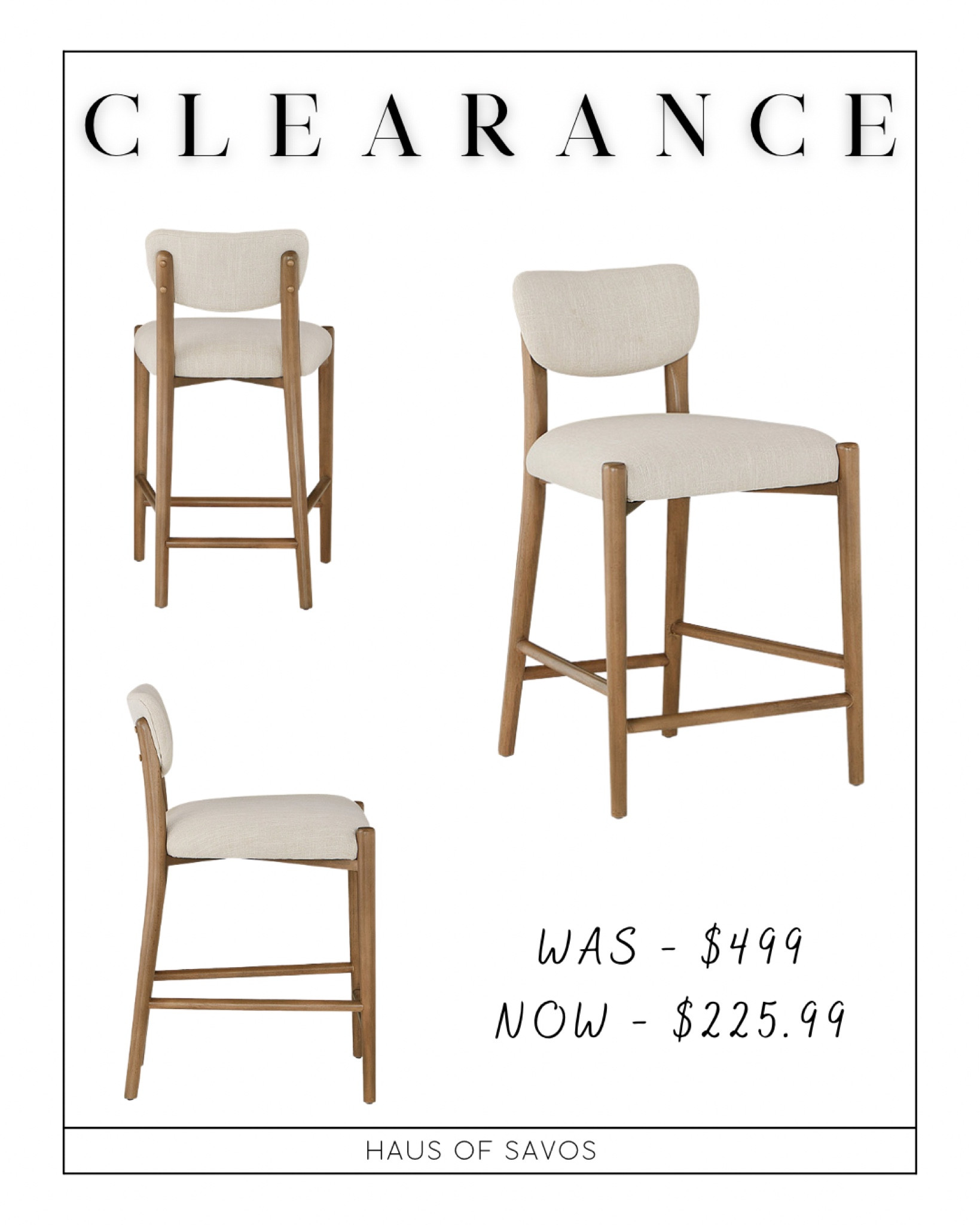 Found this beauty on clearance! 

Organic modern kitchen, organic modern dining room, white counter stool, linen counter stool, wood counter stool, transitional, kitchen ideas, kitchen decor, counter stools under $250, neutral home, modern counter stool 

#organicmodern #kitchen #diningroom 

#LTKsalealert #LTKhome #LTKFind