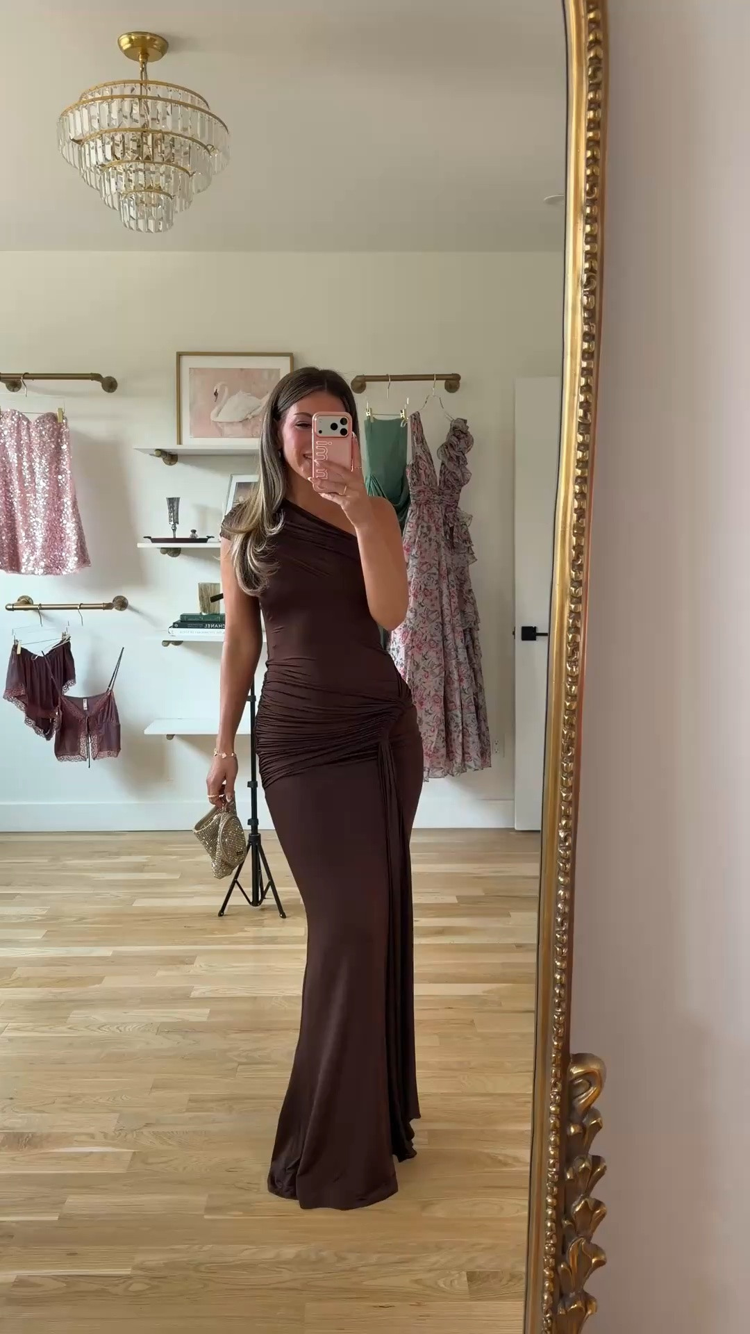 brown one-shoulder ruched maxi with a fitted, draped silhouette summer formal wedding guest summer event dress 💐💍

electric picks: emerson20

I’m 5’4” and wearing my normal size 2/small in most
• sized down to xs 

summer wedding guest dresses, wedding guest dresses, cocktail dresses, semi-formal dresses, black tie wedding guest dresses, destination wedding guest dresses, garden party dresses, wedding guest outfit ideas

#LTKgrwm #LTKSeasonal #LTKWedding