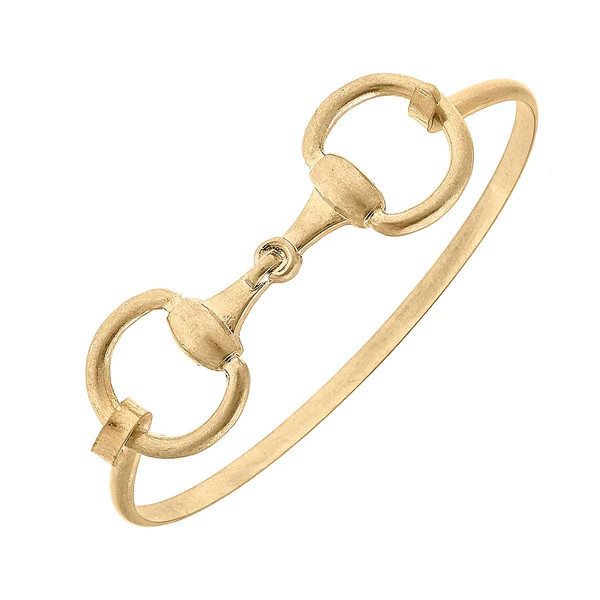 Kelsey Horsebit Bangle in Worn Gold | CANVAS