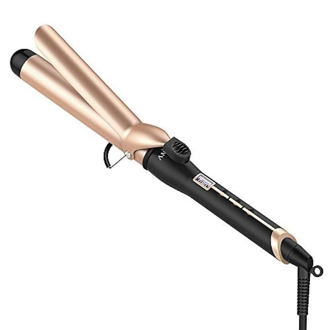 Anjou Curling Iron 1.25 inch with Tourmaline Ceramic Coating, Hair Curling Wand with Anti-scalding I | Amazon (US)