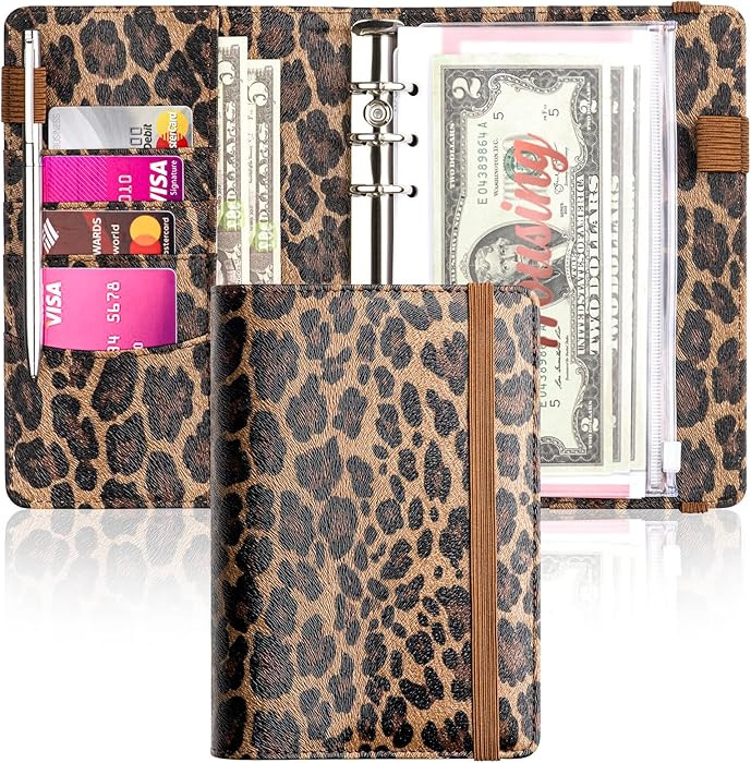 Amazon.com : A6 Budget Binder for Money Saving, PU Leather Budget Planner with 8 Cash Envelopes, ... | Amazon (US)
