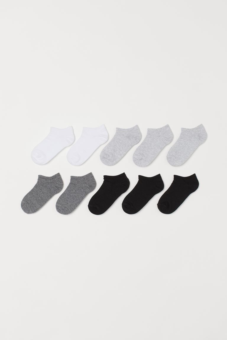 10-pack Ankle Socks - Light gray melange - Kids | H&M US | H&M (US + CA)