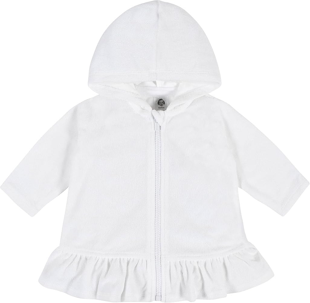 Gerber Baby Girls' and Toddler Zipper Hoodie Terry Swimsuit Cover Up | Amazon (US)
