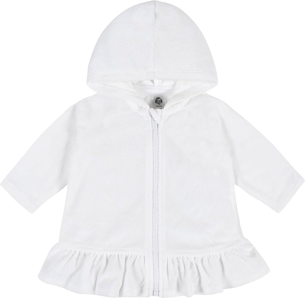 Gerber Baby-Girls Toddler Zipper Hoodie Terry Swimsuit Cover Up | Amazon (US)