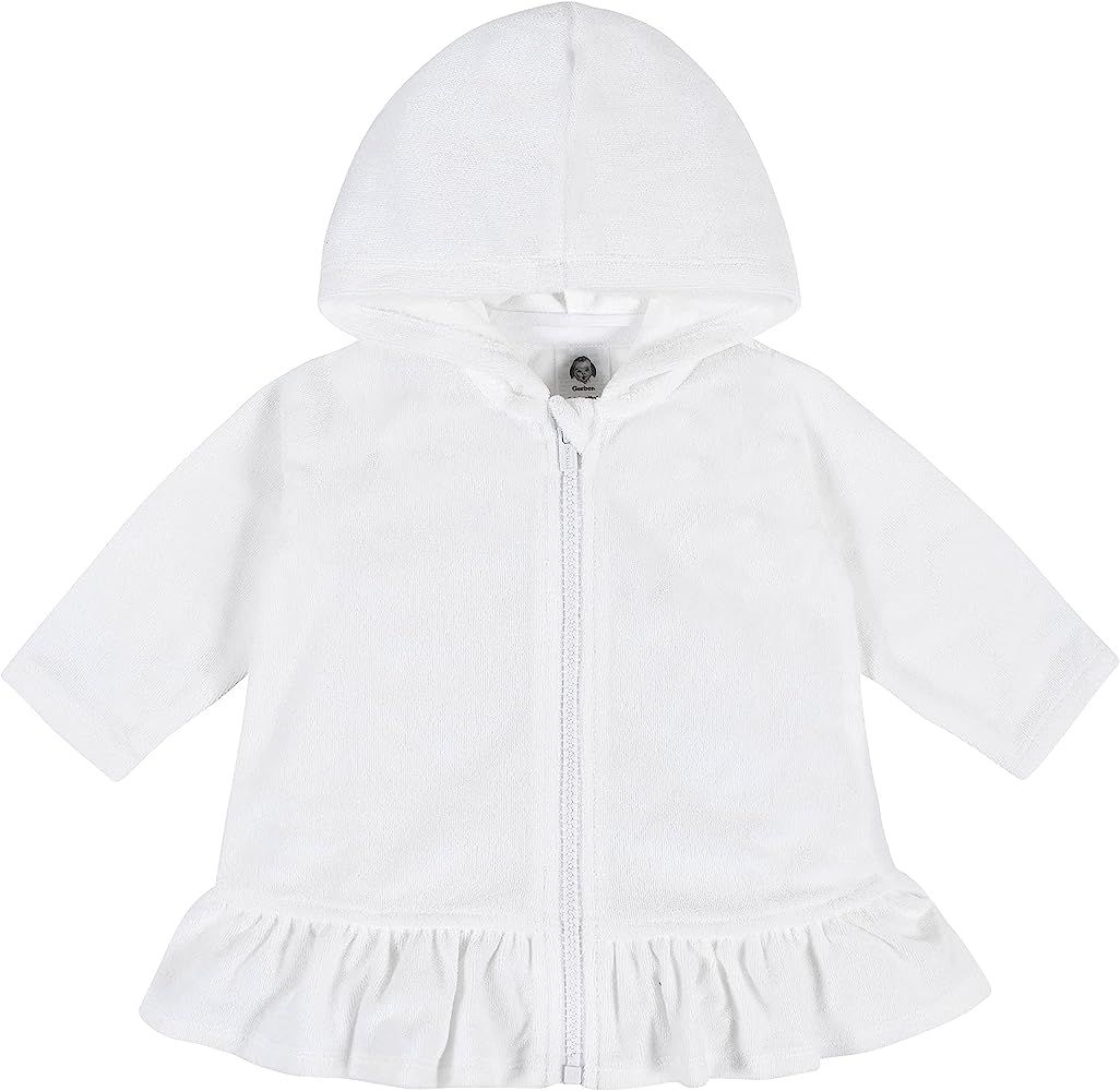 Gerber Baby-Girls Toddler Zipper Hoodie Terry Swimsuit Cover Up | Amazon (US)