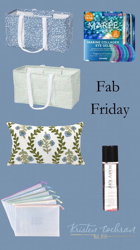 Fab Friday blog post featuring: tote bags, embroidered pillows, eye gels, eye make- up remover, and document bags! 🤍

#LTKfindsunder50 #LTKfamily #LTKitbag