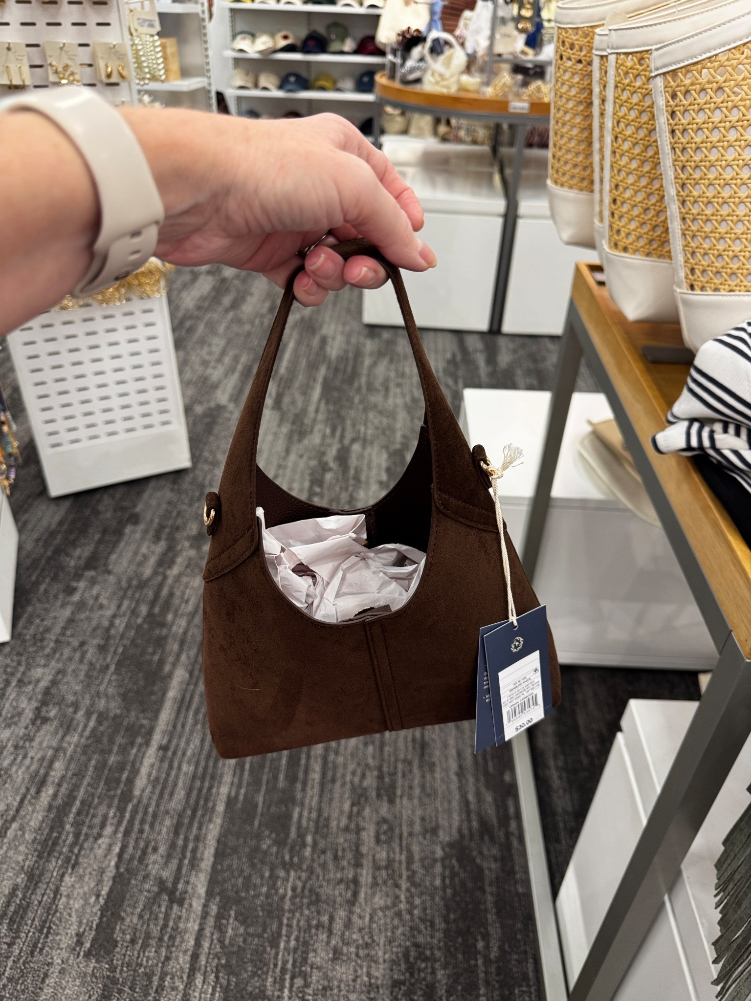 Came across my favorite suede bag in a mini version today and it almost came home with me. 

#LTKSeasonal #LTKOver40 #LTKspringtrends