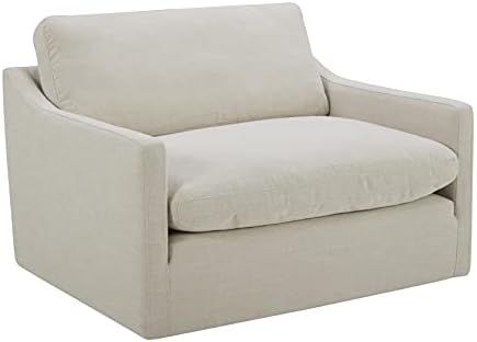 Amazon Brand – Stone & Beam Rustin Contemporary Deep-Seated Living Room Accent Chair, 48"W, Cream | Amazon (US)