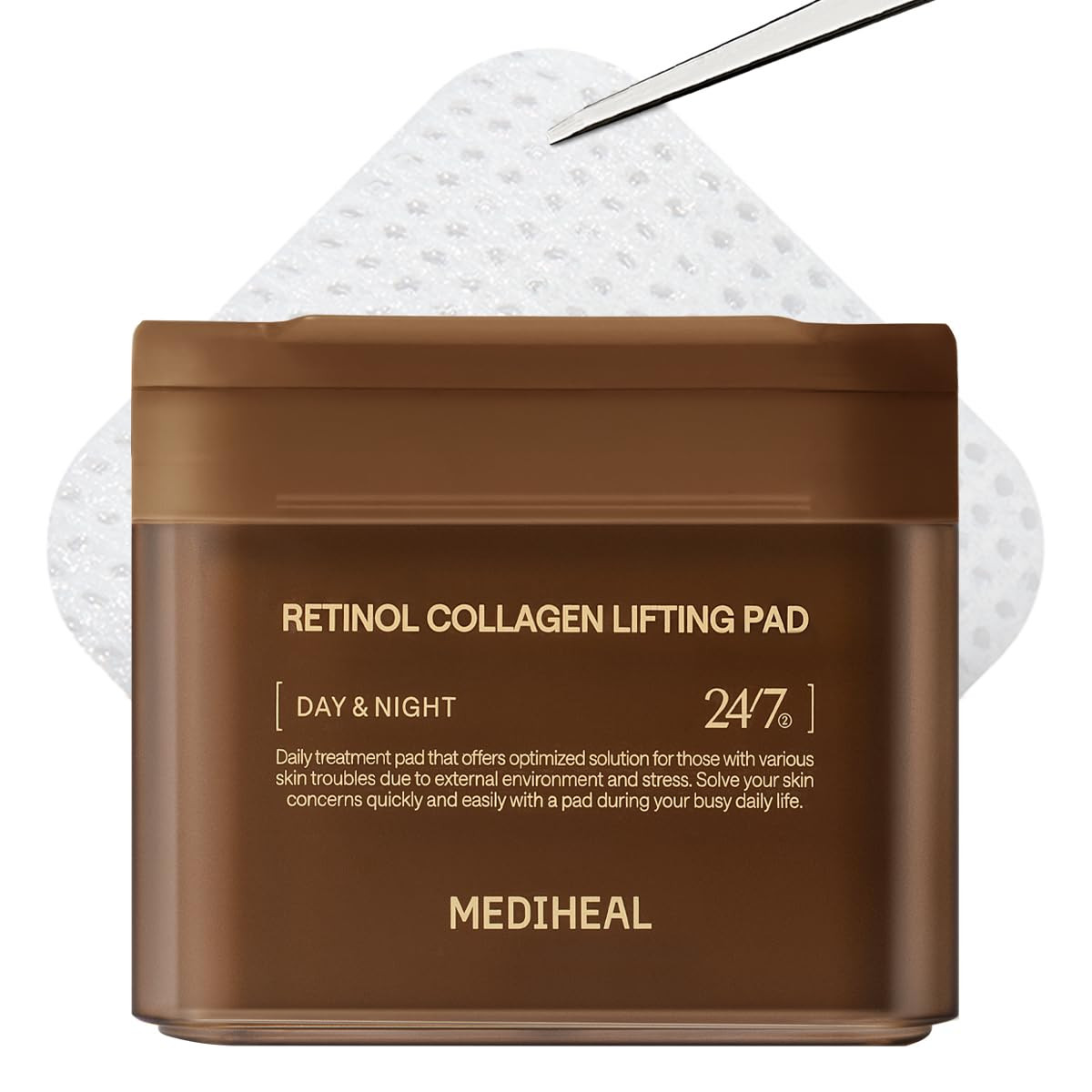 MEDIHEAL Toner Pads - Retinol Collagen Lifting Pad (100 counts) for Skin Rejuvenation & Firming -... | Amazon (US)