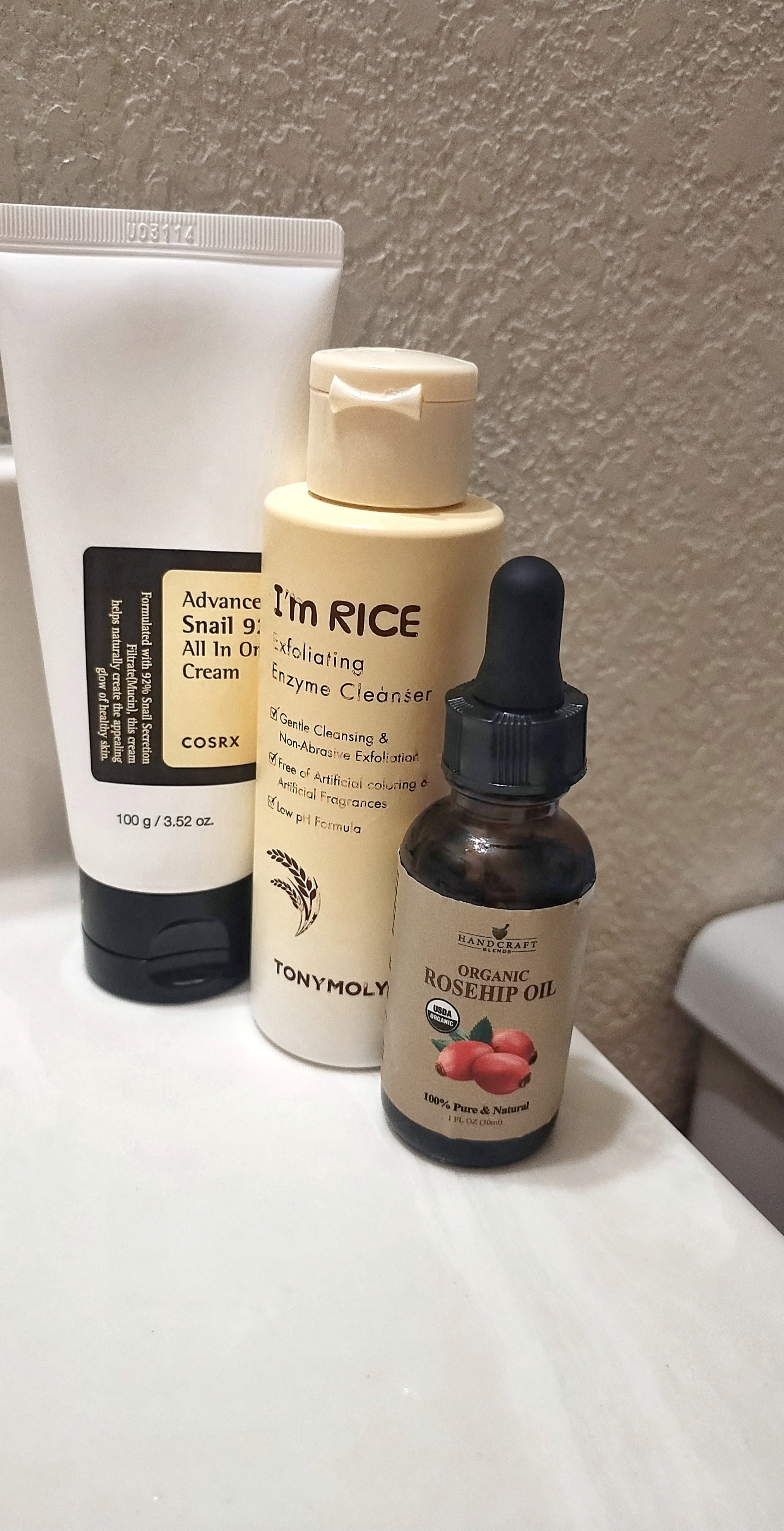 These beauty goodies are currently on rotation for my winter skincare routine. I like the powder exfoliator because it's gentle enough for daily use and it's deep cleansing. I like the snail moisturizer because it helps calm and soothe active acne. I like using rosehip oil as a serum because it corrects and fades dark spots. 

#LTKselfcare #LTKBeauty #LTKSeasonal