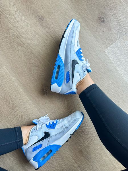 Obsessed with these new kicks! 👟 These are the Nike Air Max 90 in boys. I wear an 8 in women’s and these are 6.5 in boys. So cute and less expensive than the women’s sizes. 🙌🏼