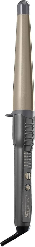 INFINITIPRO BY CONAIR Tourmaline Ceramic 1 1/4-Inch to 3/4-Inch Curling Wand, Tapered wand produc... | Amazon (US)