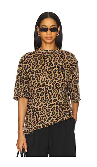 ANINE BING Avi Tee in Brown. - size S | Revolve Clothing (Global)