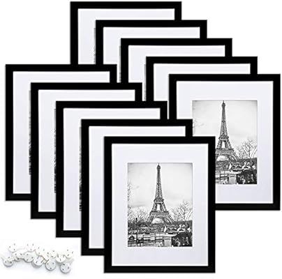 upsimples 8x10 Picture Frame Set of 10,Display Pictures 5x7 with Mat or 8x10 Without Mat,Multi Ph... | Amazon (US)