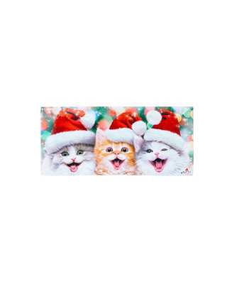 Evergreen Santa Trio Kittens Sassafras Indoor Outdoor Switch Doormat 1'10 | Macy's