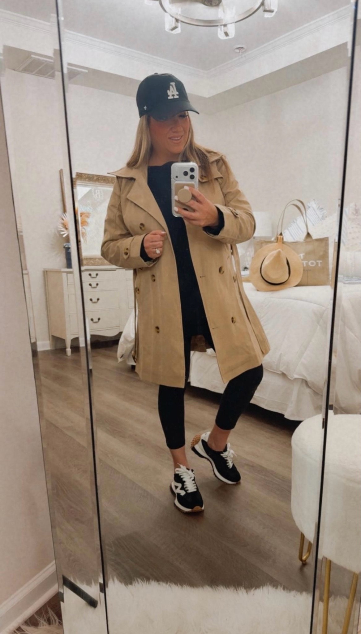 Airport fit but make it effortless ✈️🖤

Living in my go-to travel uniform: comfy black layers, a classic khaki trench, and a ball cap to keep it cute on the go. Easy, polished, and ready for takeoff.

#AirportStyle #TravelOutfit #AthleisureStyle #TrenchCoatStyle #TravelDayFit #CasualChic