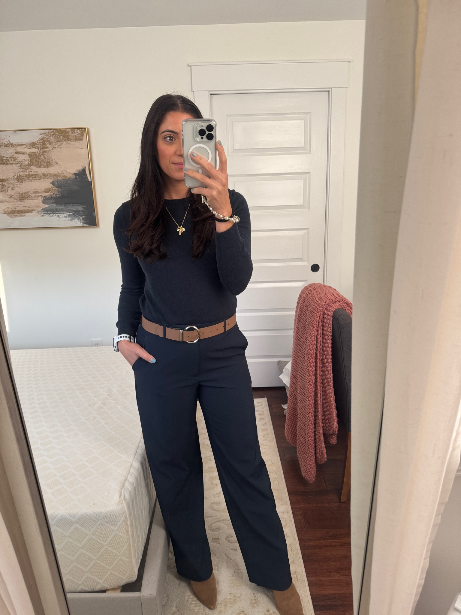 All navy work outfit

Fall work outfit, work pants

#LTKFindsUnder100 #LTKStyleTip #LTKWorkwear