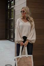 Seville Sweater in Sand | lauren nicole