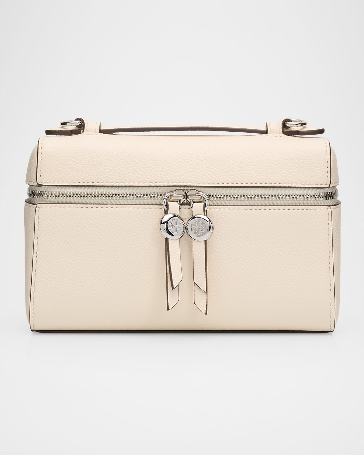 Romy Slim Leather Top-Handle Bag | Neiman Marcus