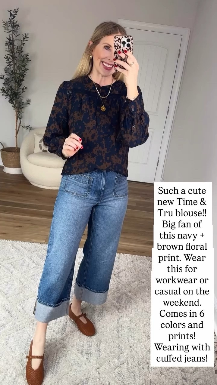 Walmart outfit idea with a cute new time and tru top 

#LTKootd