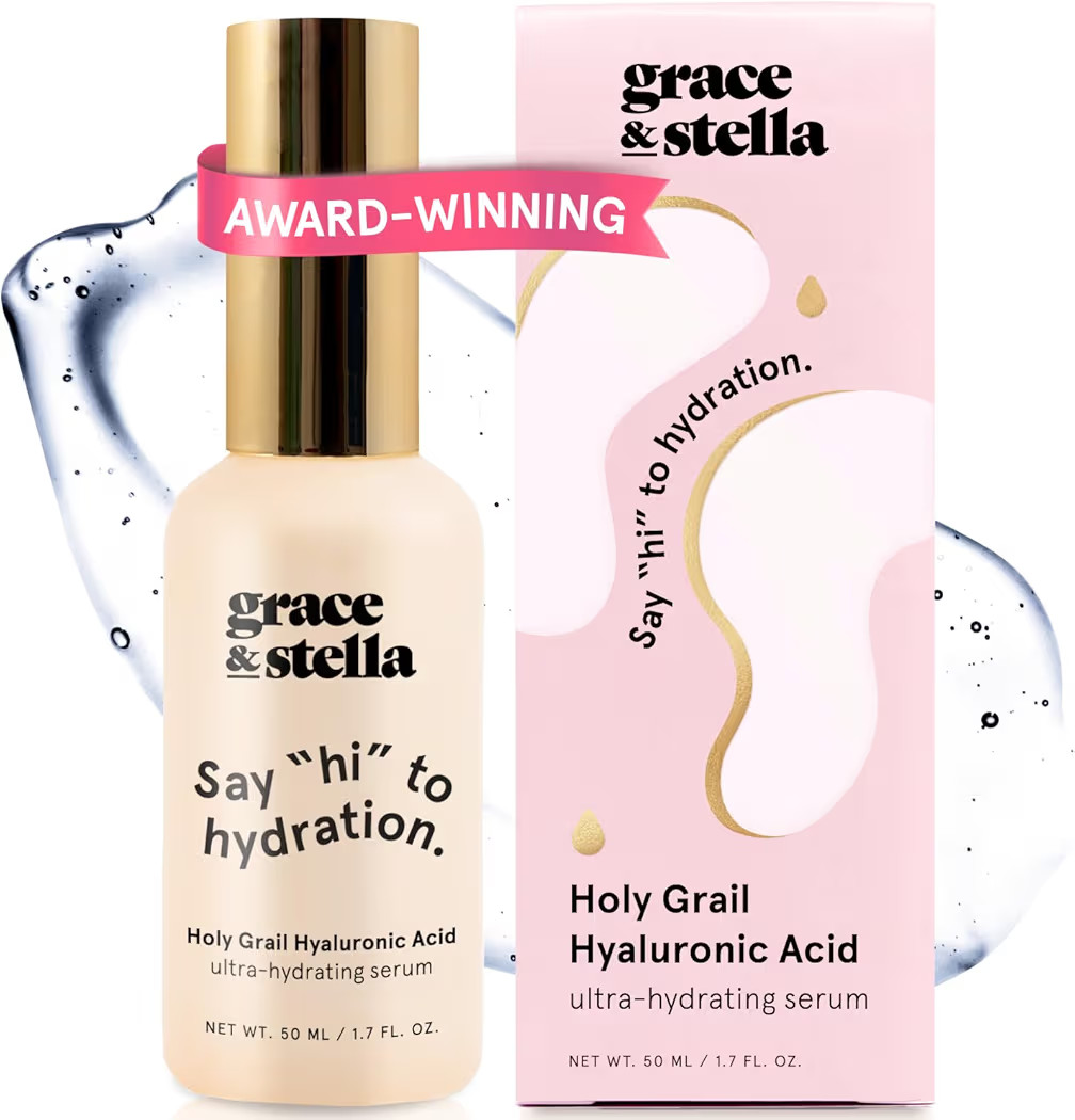 grace & stella Award Winning Hyaluronic Acid Serum (50ml/1.7 fl oz) Hydrating Hyaluronic Acid Ser... | Amazon (US)
