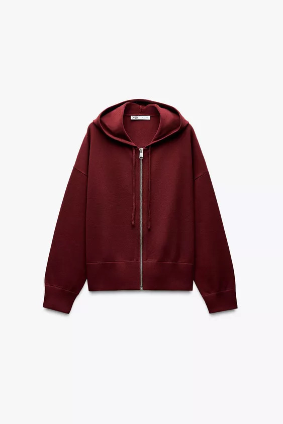 HOODED KNIT SWEATSHIRT | Zara Canada