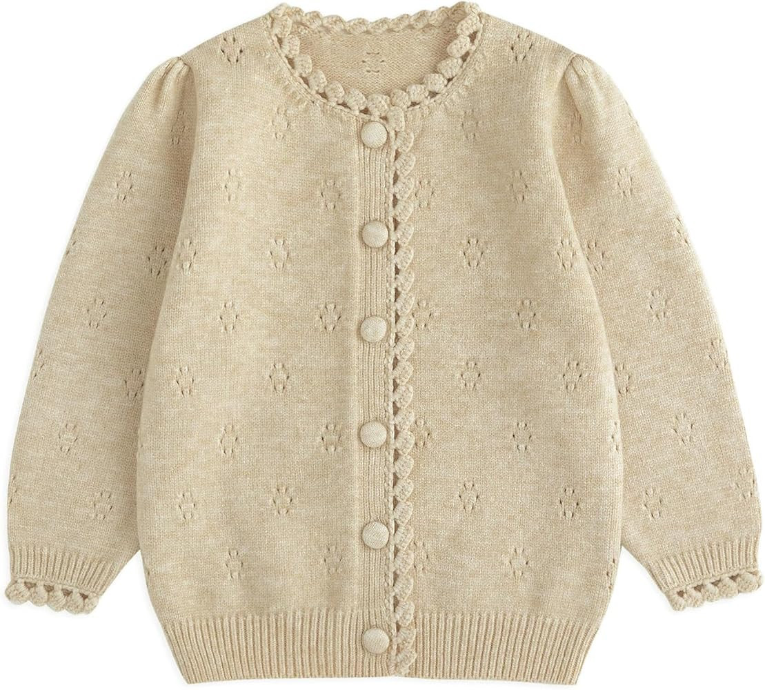 Simplee kids Baby Cardigan Cable Knit Toddler Cardigan Long Sleeve Fall Winter Open Front Knit Sw... | Amazon (US)
