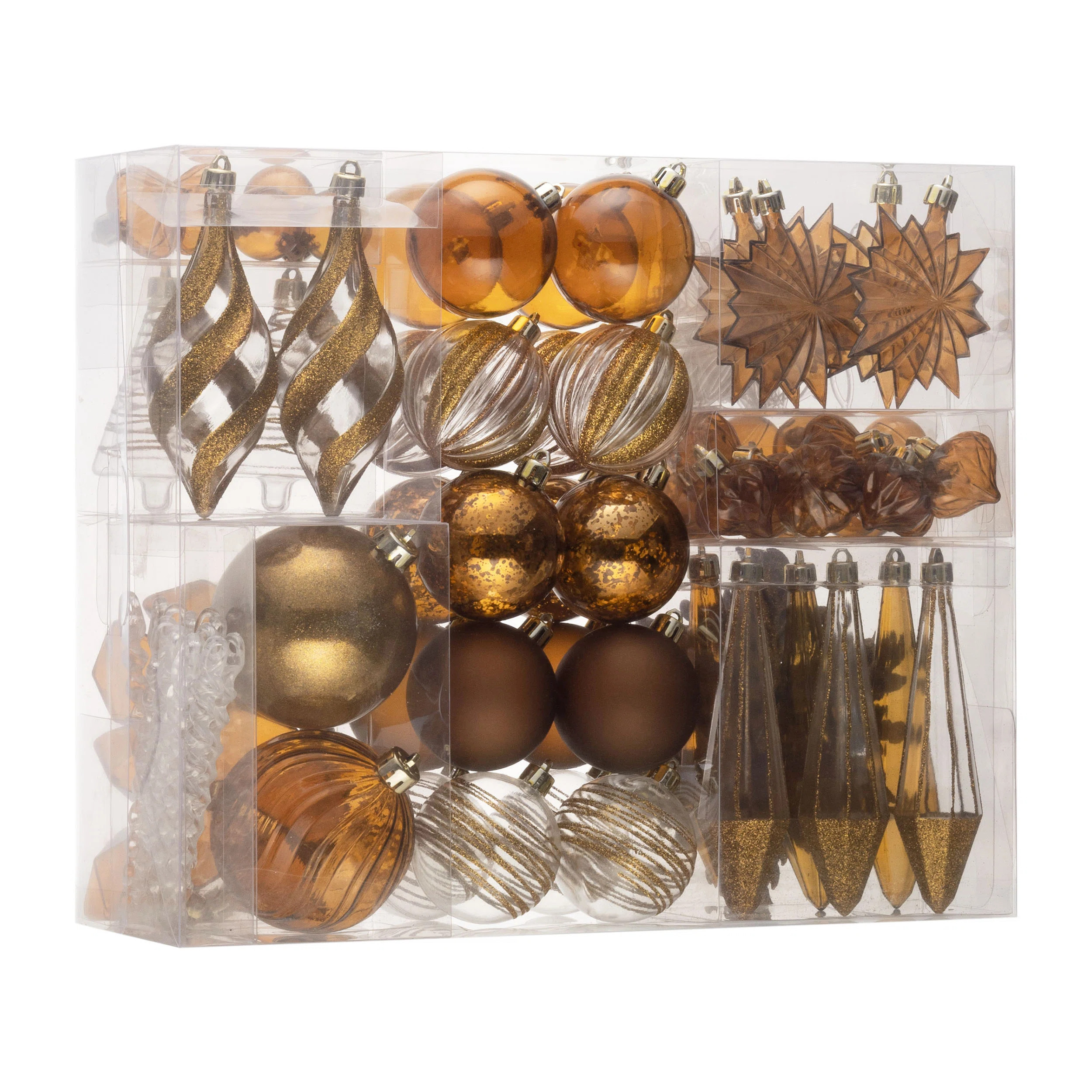 The Holiday Aisle® 100ct Shatterproof Clear Christmas Ornaments & Reviews | Wayfair | Wayfair North America