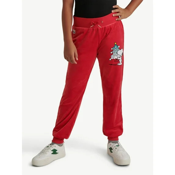 Justice x Snoopy Girls Velour Jogger, Sizes XS - XLP | Walmart (US)