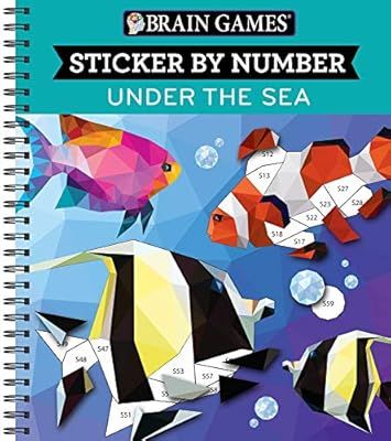 Brain Games - Sticker by Number: Under the Sea (Geometric Stickers) | Amazon (US)