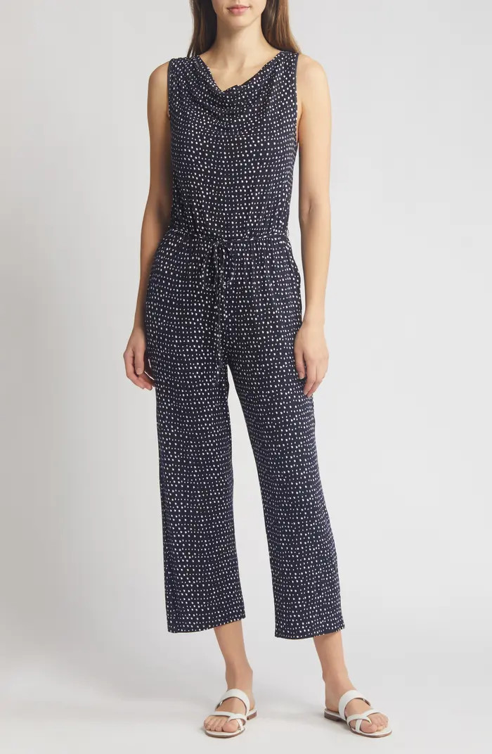 Loveappella Cowl Neck Crop Jumpsuit | Nordstrom | Nordstrom