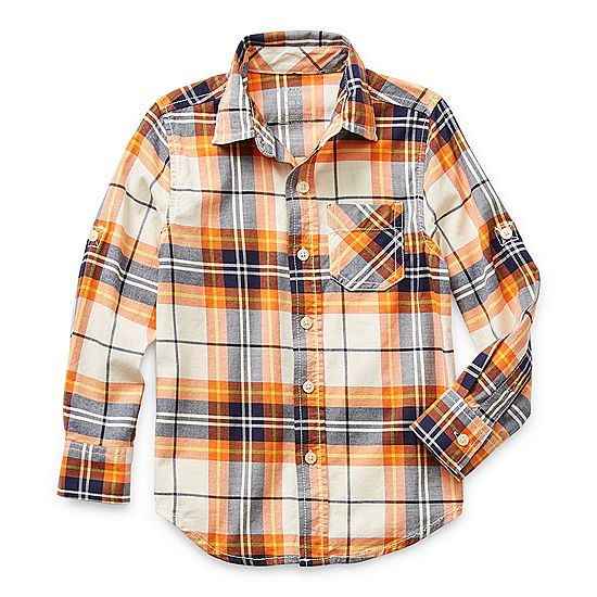 Arizona Little & Big Boys Long Sleeve Button-Down Shirt | JCPenney