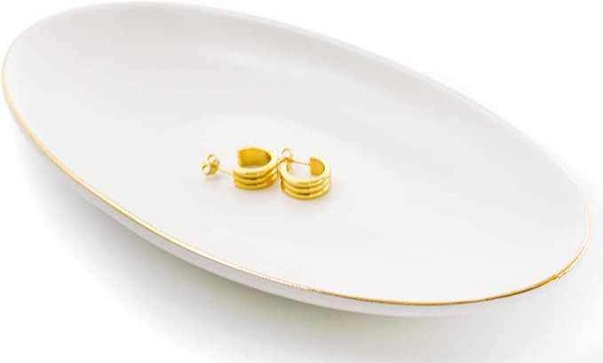 HANKOR Ceramic Key Bowl for Entryway Table, 7 x 4 Key Dish Tray Catch All Bowl, Small Decorative ... | Amazon (US)