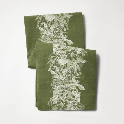 14"x72" Floral Table Runner - Threshold™ designed with Studio McGee: Modern Cotton Botanical Table Linens, Spring Decor | Target