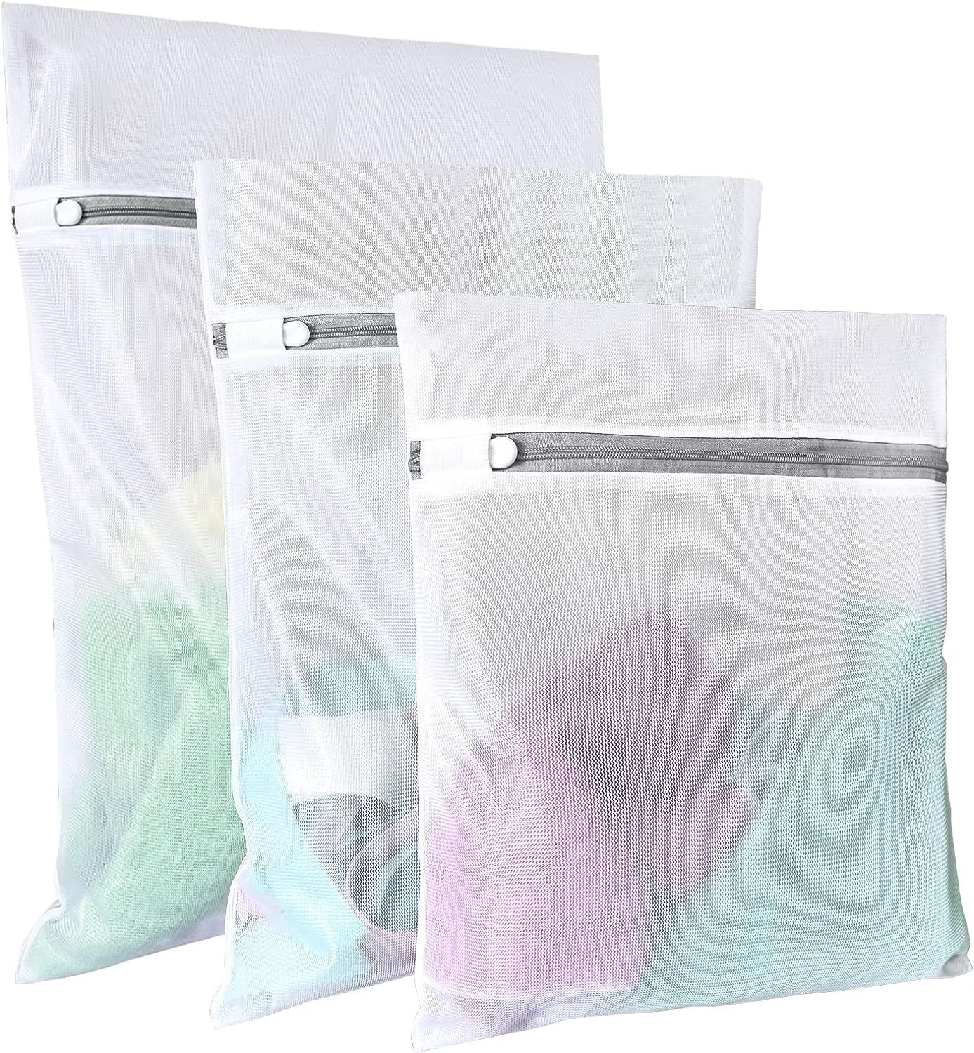 Lingerie Bags for Washing Delicates,Small Fine Mesh Laundry Bags,3Pcs(1 Large,1 Medium,1 Small) | Amazon (US)