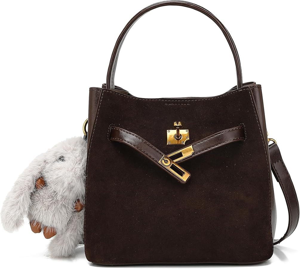 Ladies' wallet, light luxury bucket bag, lychee patterned handbag, high-end sense, one shoulder v... | Amazon (US)