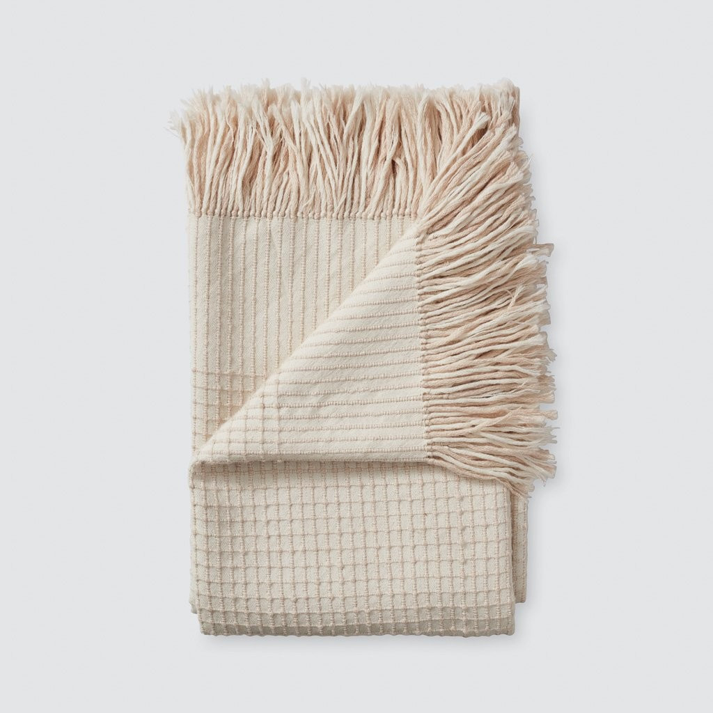 La Leña Alpaca Throw - Sand | The Citizenry