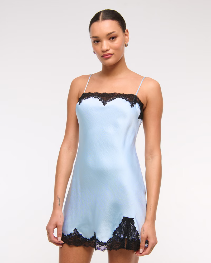 Lace Slip Mini Dress | Abercrombie & Fitch (US)