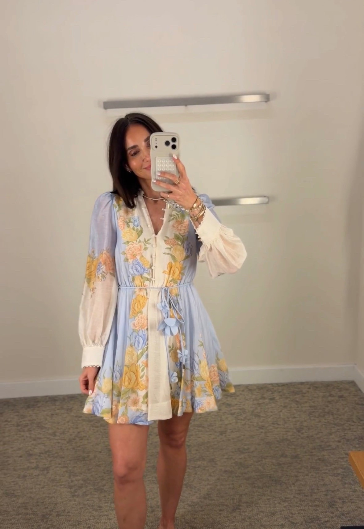This dress is so good for spring, the prettiest mix of soft florals and the most flattering fit. Easy, feminine, and one of those pieces you can throw on and instantly feel put together.

spring dress, floral dress, feminine style, brunch outfit, vacation outfit, lightweight dress, annabrstyle

#LTKootd #LTKOver40 #LTKSeasonal