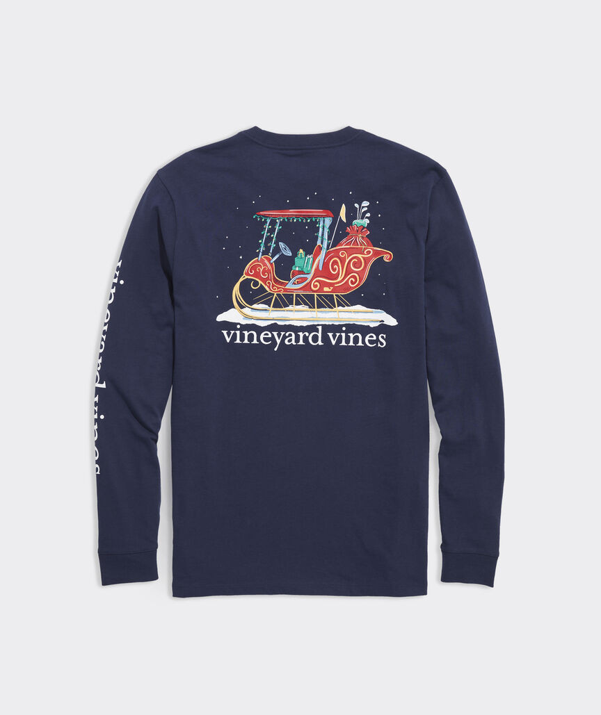 Golf Cart Sleigh Long-Sleeve Pocket Tee | vineyard vines