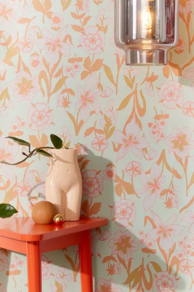 Pastel Floral Removable Wallpaper | Urban Outfitters (US and RoW)